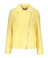 Herno Diagonal Zipper Jacket In Yellow