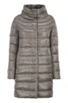 Herno Dora Ultralight Nylon Down Jacket In Gray