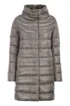 Herno Dora Ultralight Nylon Down Jacket In Gray