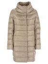 Herno Dora - Long Down Jacket In Beige