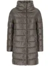 Herno Dora Long Down Jacket In Gray