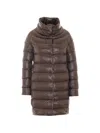Herno Dora Quilted Coat In Brown