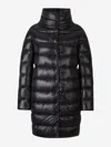 Herno Midi Quilted Down Jacket With High Neck In Cuello Alto