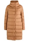 Herno Dora Quilted Shell Coat In Camel