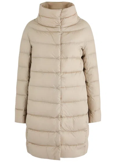 Herno Dora Quilted Shell Coat In Cream