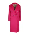 Herno Elegant Fuchsia Coat With A Reversible Collar In Pink