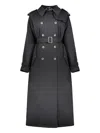 Herno Double-breasted Belted Trench Coat In Brown