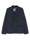 Herno Double-breasted Blazer In Blue