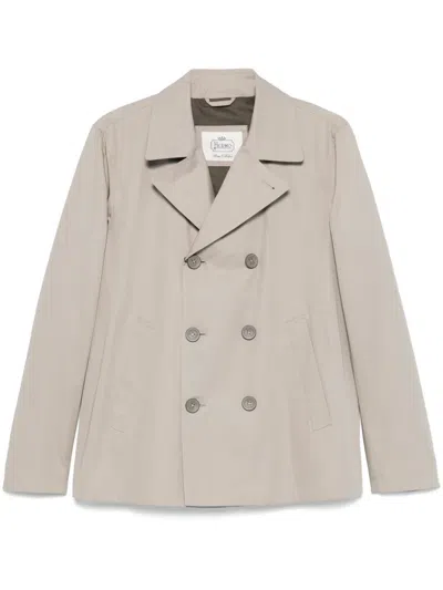 Herno Double-breasted Blazer In Green