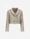 Herno Double-breasted Blazer In Nylon Ultralight In Chantilly