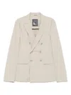 Herno Double-breasted Blazer In Neutrals
