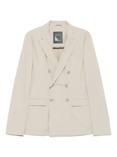 Herno Double-breasted Blazer In Neutrals