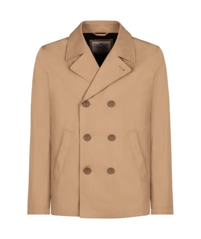 Herno Double-breasted Blazer In Nude