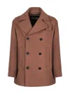 Herno Double-breasted Classic Collar Coat In Brown