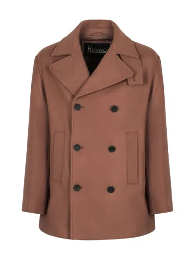 HERNO DOUBLE-BREASTED CLASSIC COLLAR COAT
