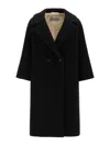Herno Double-breasted Coat In Black
