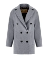 Herno Double-breasted Wool Coat In Gray