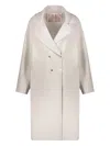 Herno Double-breasted Coat In Neutral