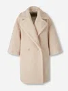 Herno Double Breasted Coat In Neutral