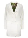 Herno Double-breasted Coat In White