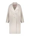 Herno Double-breasted Coat In White
