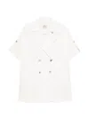 Herno Double Breasted Over Jacket In White