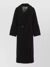 Herno Double Breasted Coat Wide Sleeves Lapel In Black