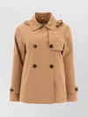 Herno Double-breasted Coats Hood Button Detailing