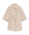 Herno Faux-shearling Jacket In Nude