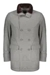 Herno Double-breasted Gray Elegant Jacket In Gray