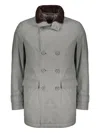 Herno Double-breasted Gray Elegant Jacket In Gray