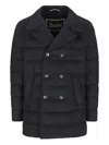 Herno Double-breasted Padded Coat In Black