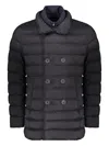 Herno Black Padded Jacket With Double-breasted Closure In Black