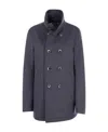 Herno Double-breasted Wool-cashmere Coat In Black