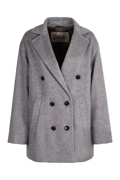 HERNO HERNO DOUBLE-BREASTED WOOL COAT