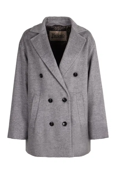HERNO HERNO DOUBLE-BREASTED WOOL COAT