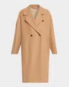 Herno Double-breasted Wool Coat In Neutral