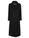Herno Wool Coat With Pointed Lapels And Pockets