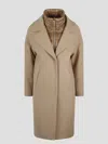 Herno Double-front Coat In Sabbia