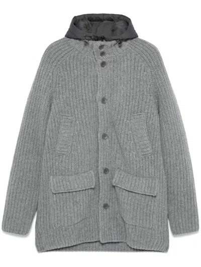 Herno Double-layer Coat In Gray