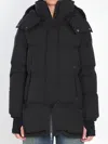 Herno Long Length Quilted Hooded Down Jacket In Black