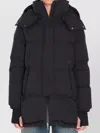 Herno Long Length Quilted Hooded Down Jacket In Black