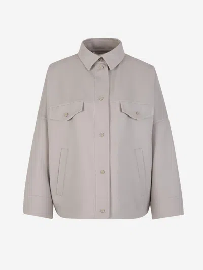 Herno Double Layer Wool Jacket In Gray