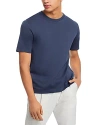 Herno Double Layered Short Sleeve Knit Tee In Blue