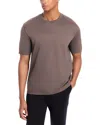 Herno Double Layered Short Sleeve Knit Tee In Taupe