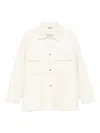 Herno Shacket Resort In Double Faced Pure Wool In White
