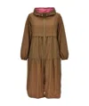 Herno Reversible Long Jacket In Brown