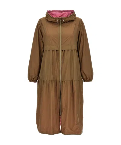 Herno Reversible Long Jacket In Multicolor