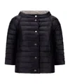 Herno Double-sided Snap Button Down Jacket In Black