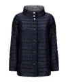 Herno Double-sided Snap Button Down Jacket In Blue